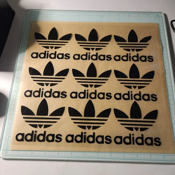 Adidas 18pc iron on vinyl sheet for t-shirt hoodies bags hats shoes & moreTotal: - Picture 2 of 5